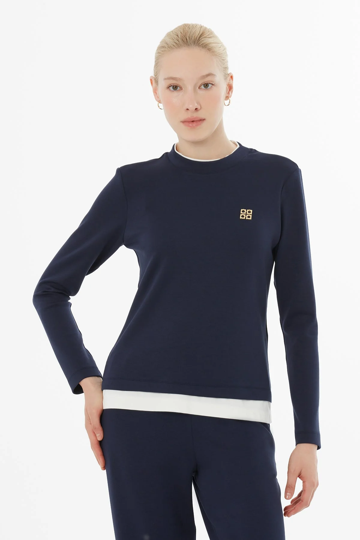 Navy Tracksuit Set with Elastic Waistband - Image 3