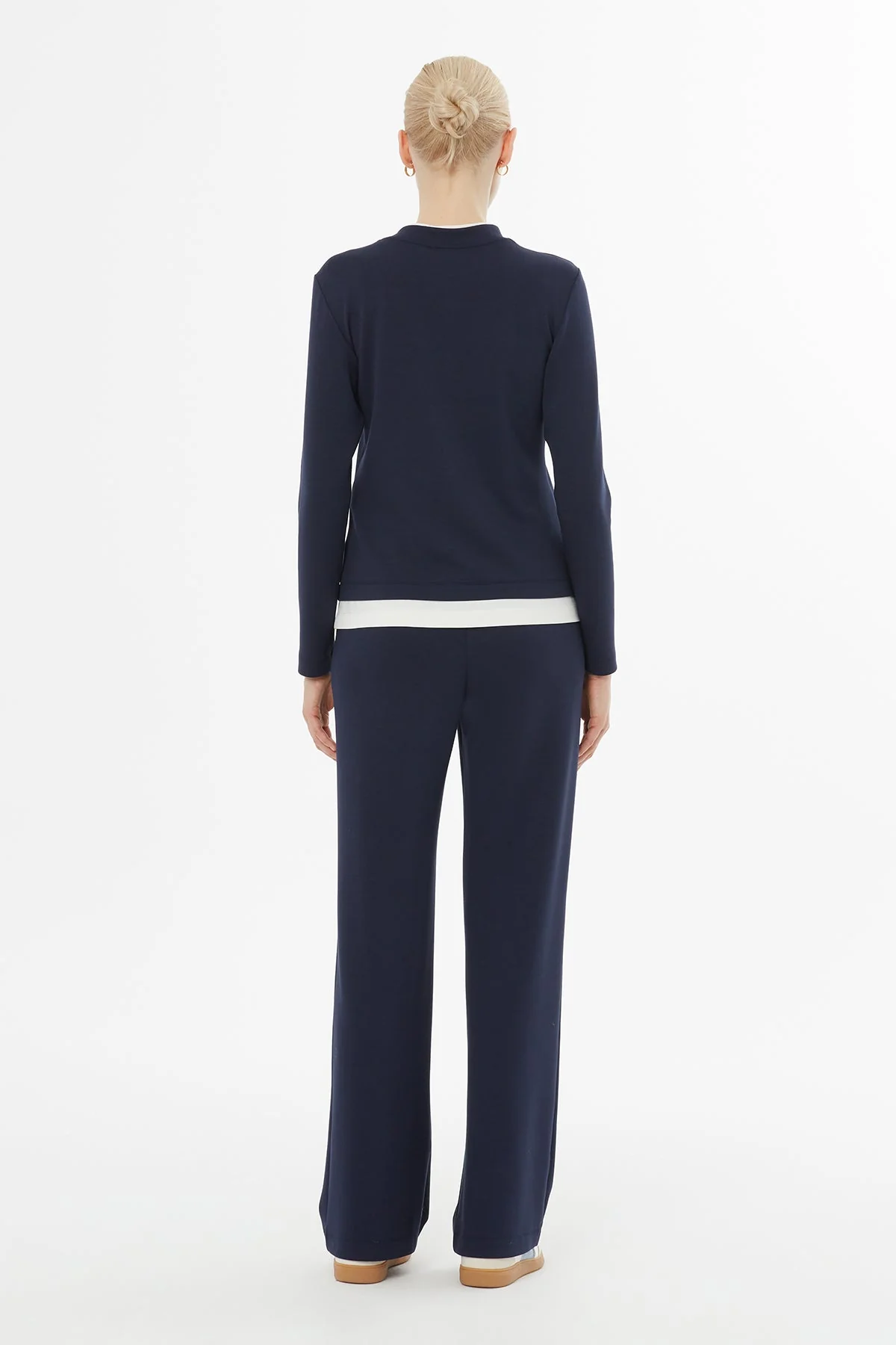Navy Tracksuit Set with Elastic Waistband - Image 4