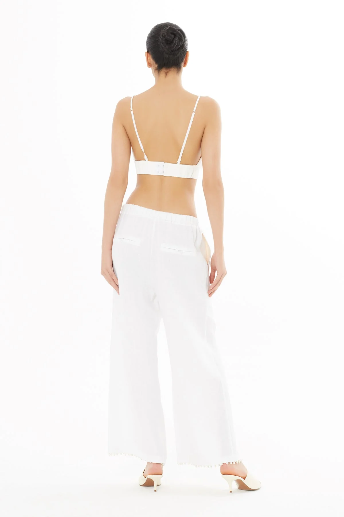 White Floral Strap Bustier - Image 3
