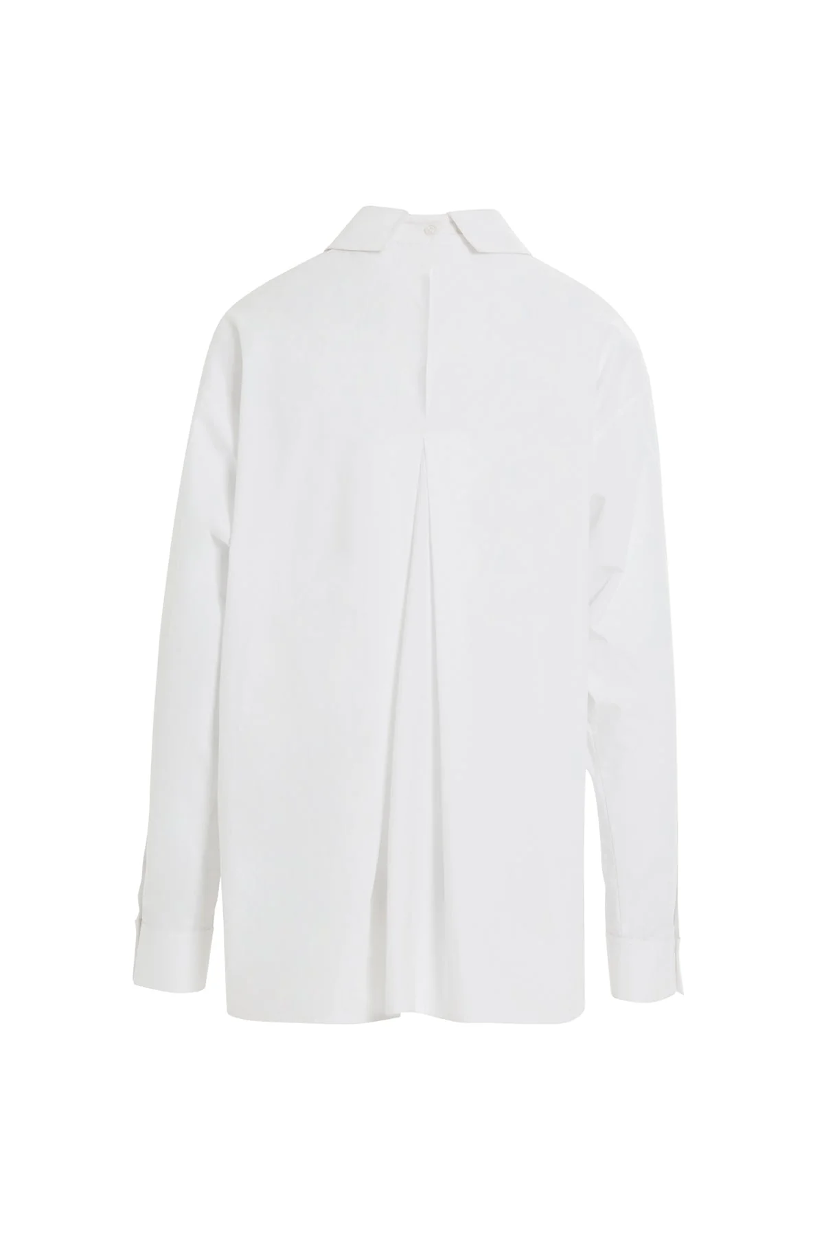 White Slit-Detail Cotton Shirt - Image 6
