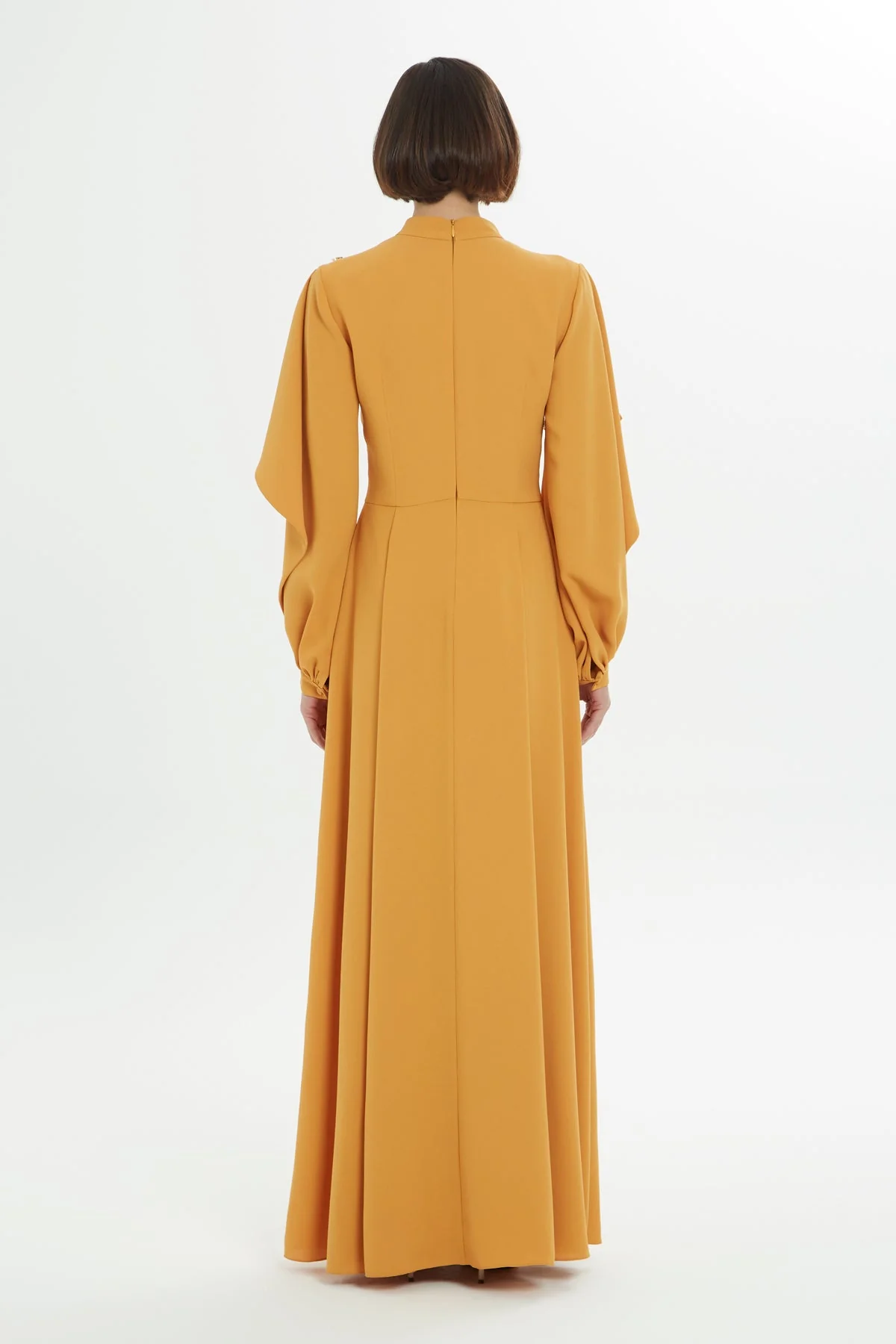 Yellow Stone Embellished long Dress - Image 4